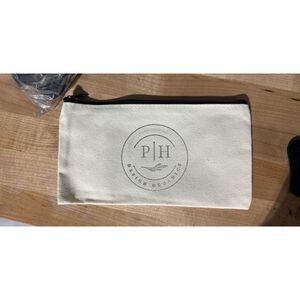 PH Design Minimalist Canvas‎ Makeup Bag Cosmetic Pouch with Logo Print
